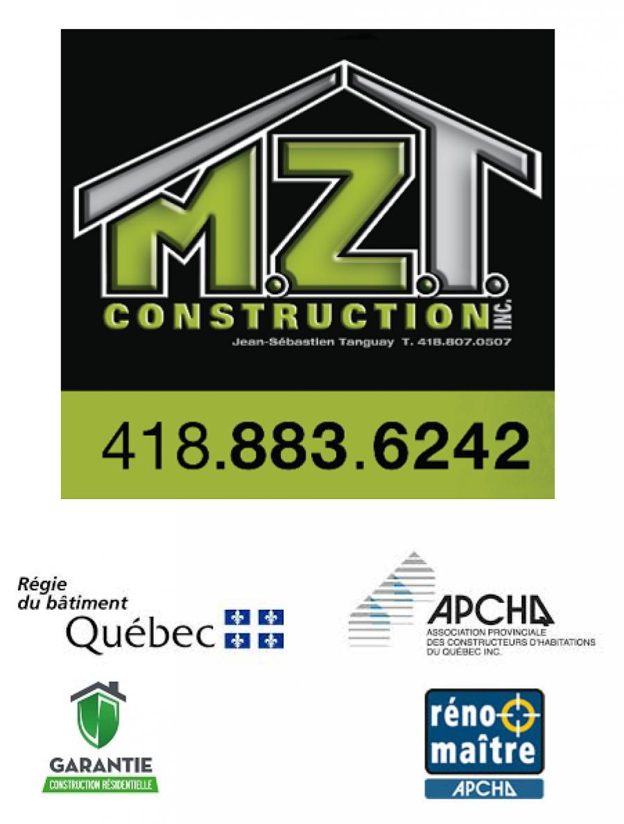 M.Z.T. CONSTRUCTION INC. Logo